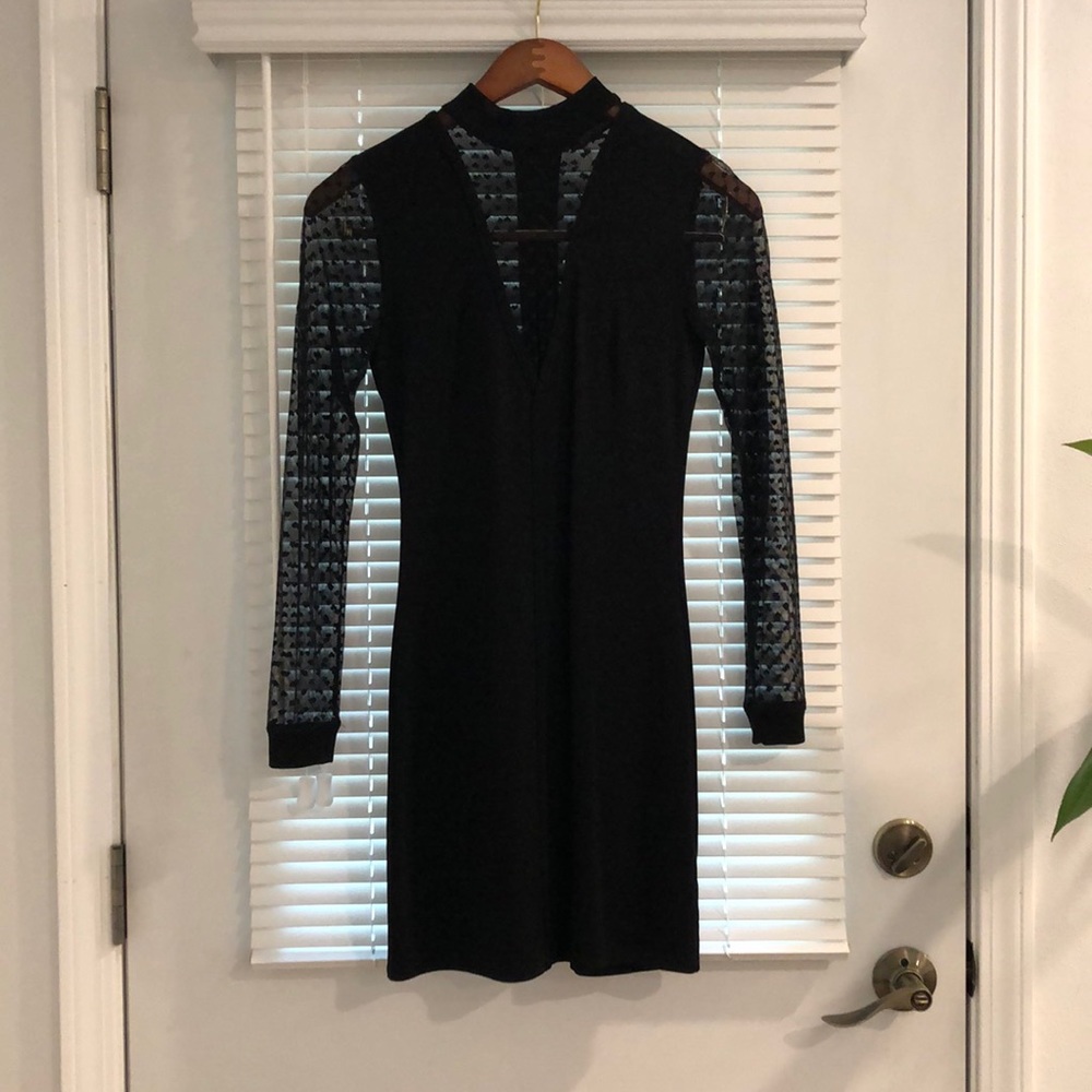 Black mini dress